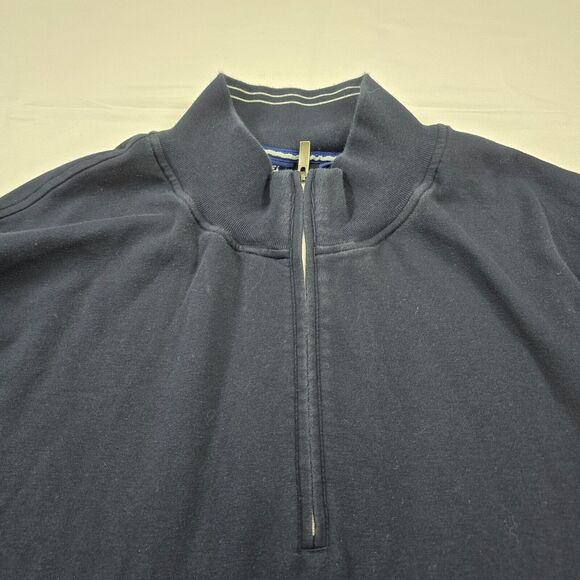 Footjoy Men's Blue Quarter Zip Pullover Shirt Performance Stretch Size 2XL - Picture 3 of 9